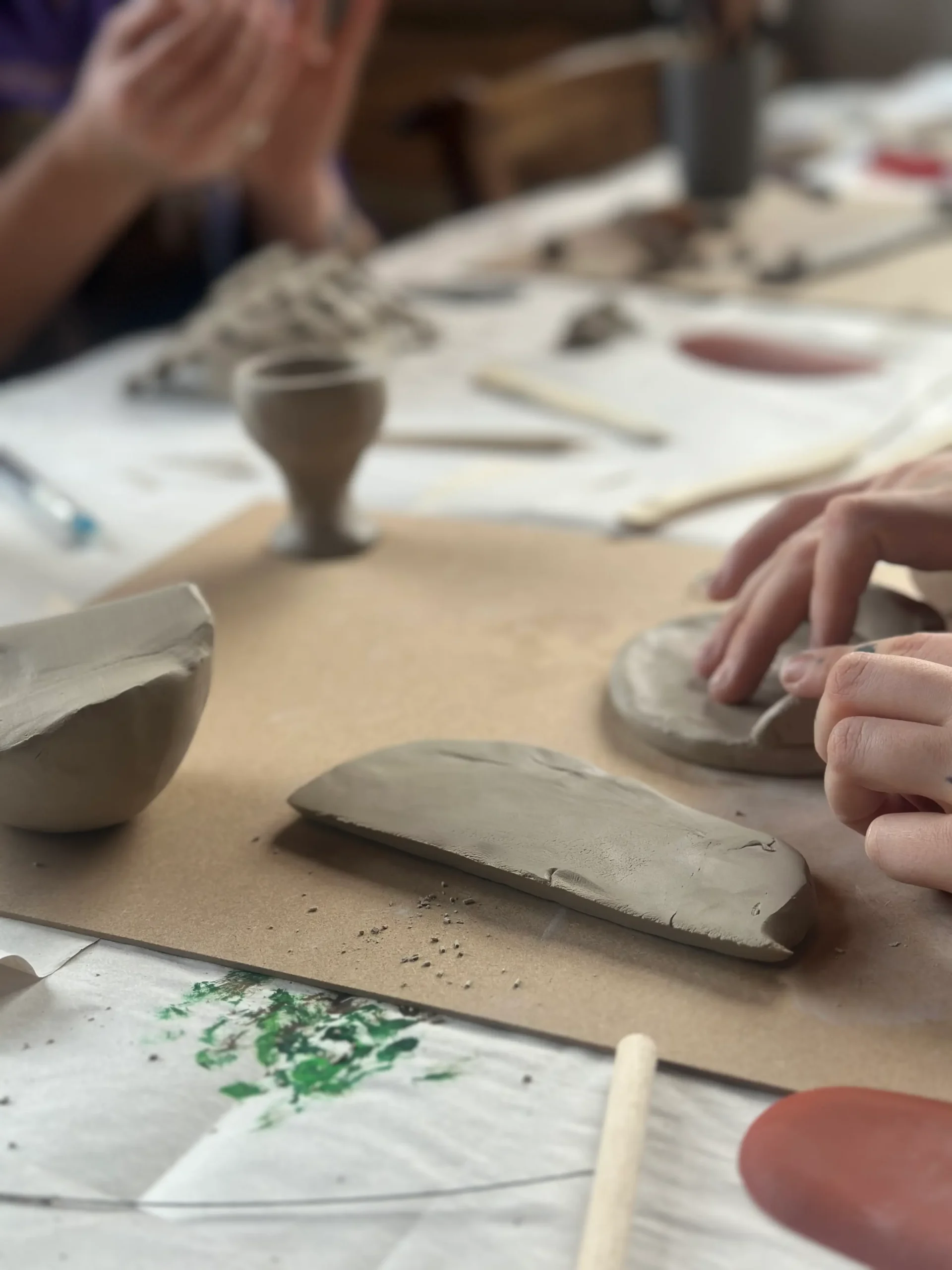 Pottery clay experience at The Purple Owl