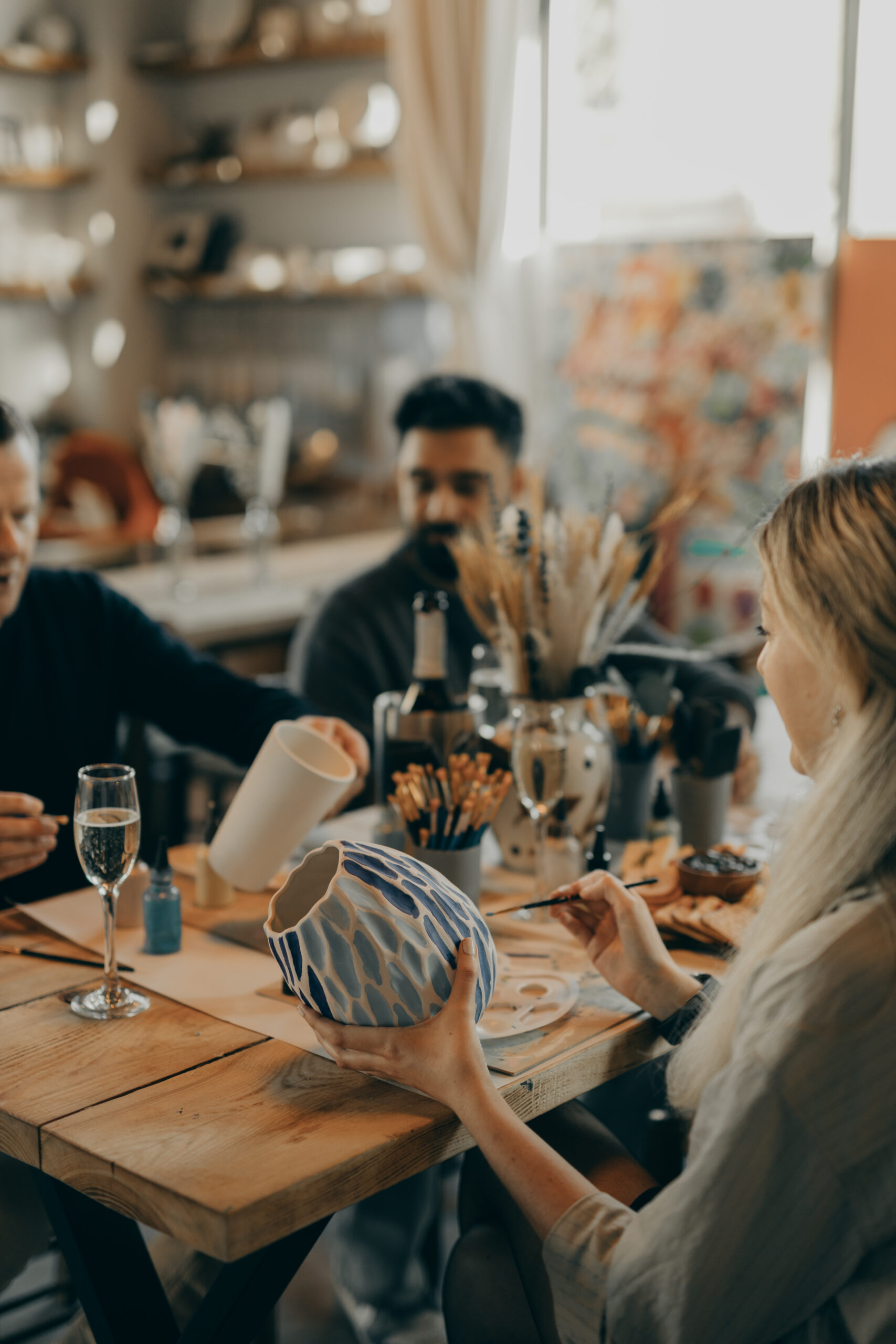 Pottery painting workshop at The Purple Owl