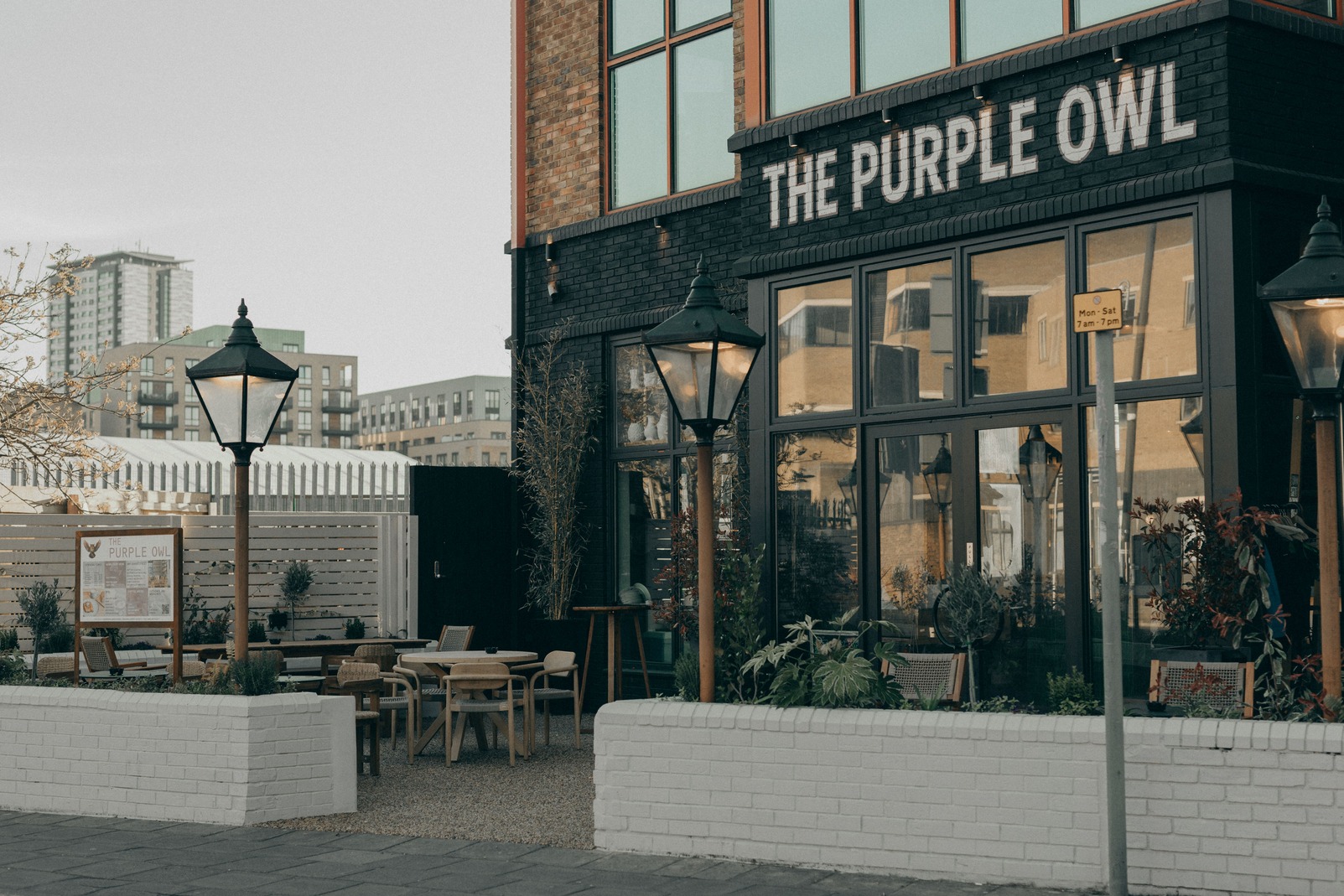Exterior of The Purple Owl