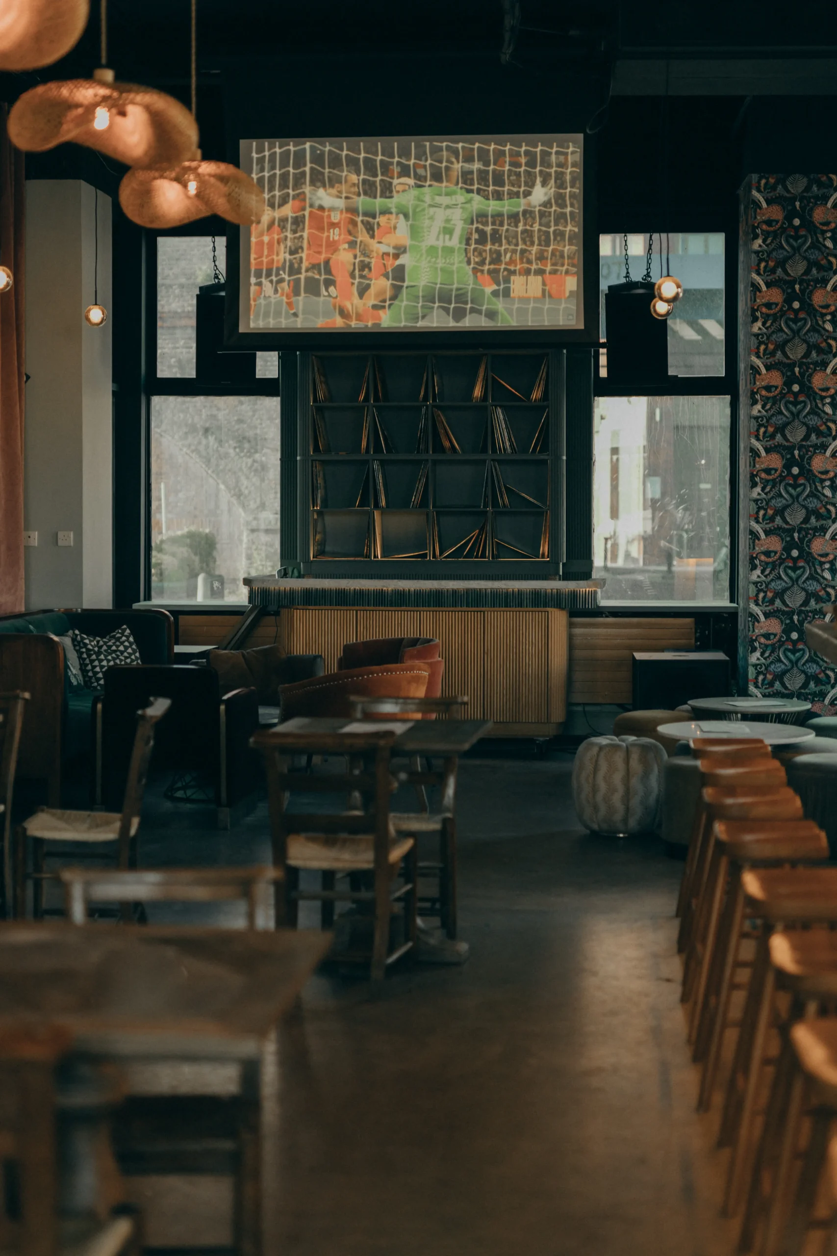 Bar and lounge atmosphere at The Purple Owl