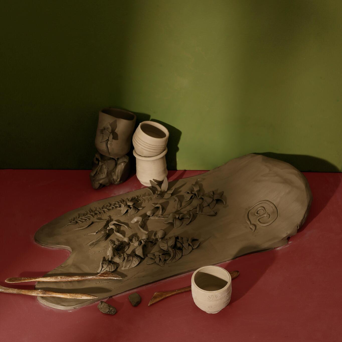 Clay sculpting workshop at The Purple Owl